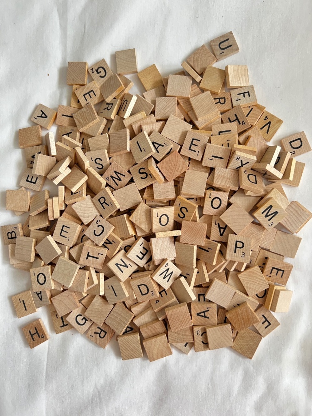 300 Scrabble Tiles Wooden